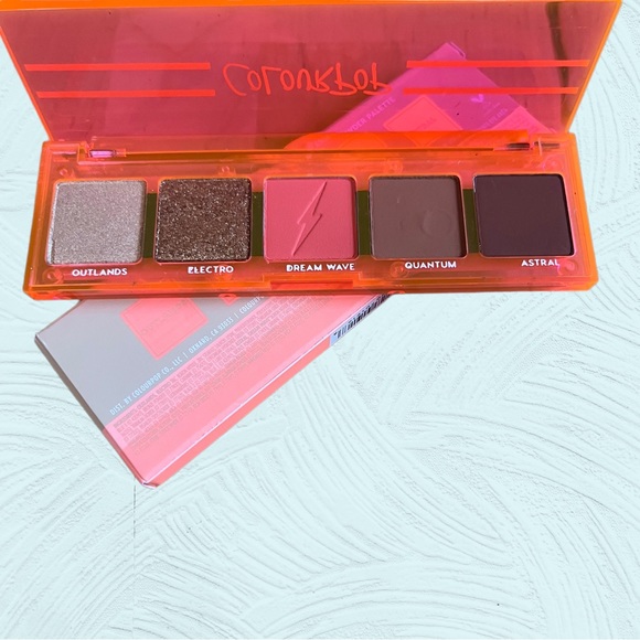 SOLD Colourpop Moon Haze Eyeshadow Palette Metallic Gold Neon Coral Matte - Picture 3 of 6